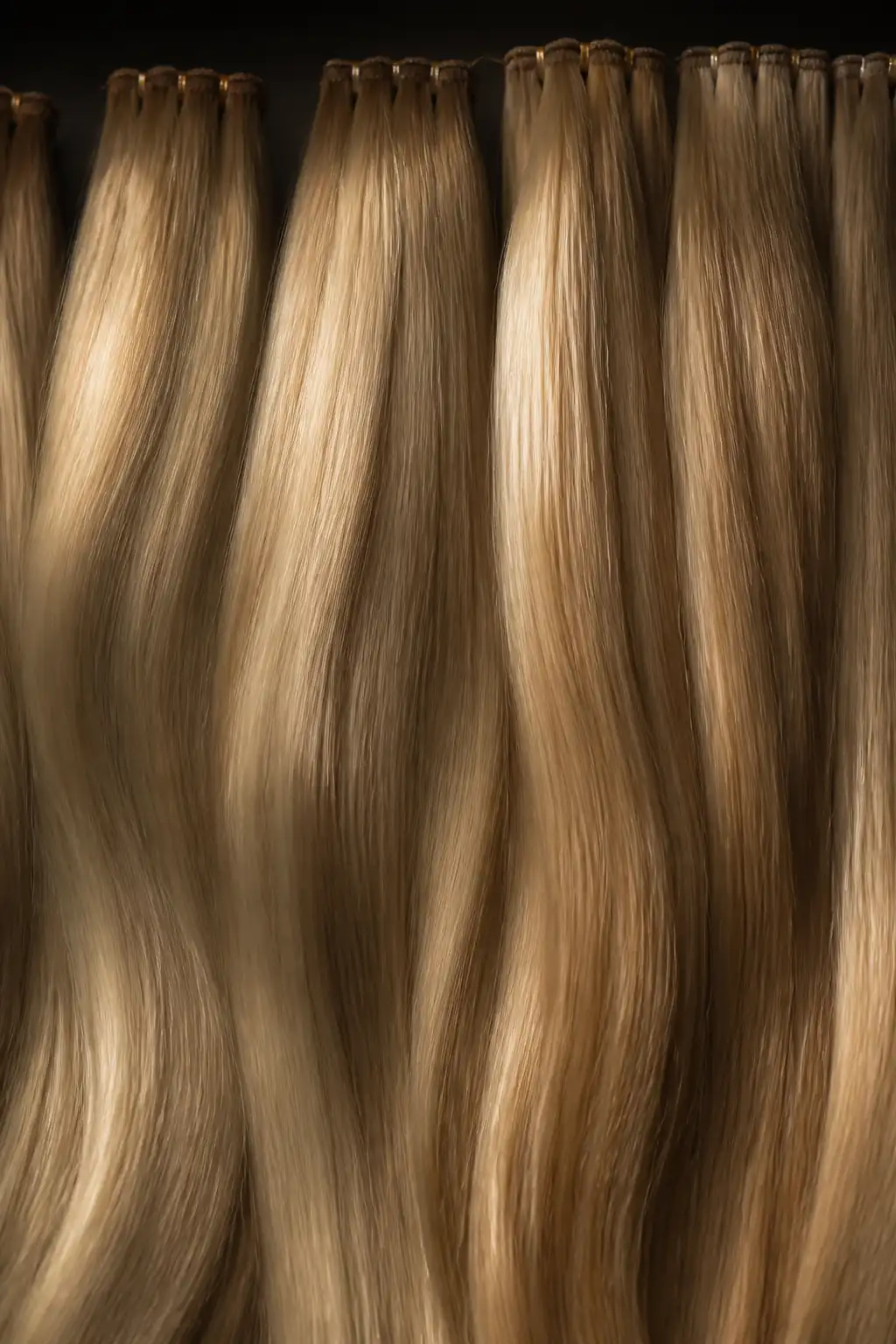 Seamless clip-in hair extensions